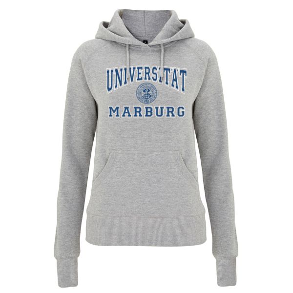 Damen Hooded Sweatshirt, heather grey, classic