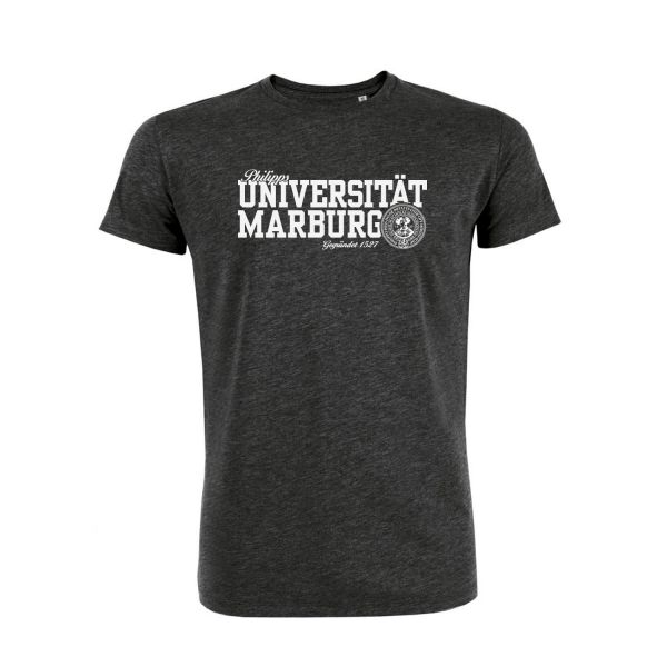 Herren Organic T-Shirt, dark heather grey, navy