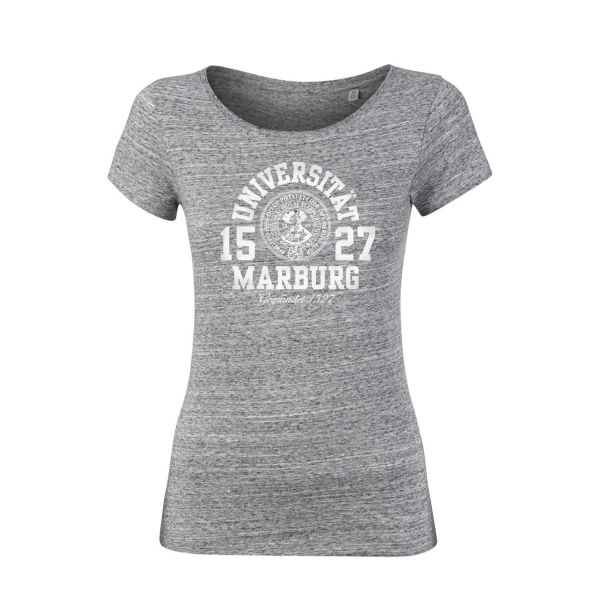 Damen Organic T-Shirt, slub heather grey, marshall