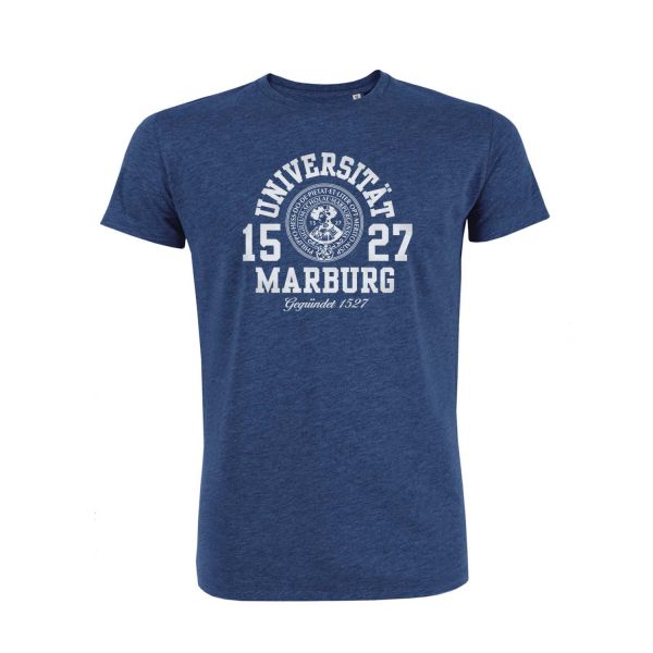 Herren Organic T-Shirt, dark heather indigo, marshall