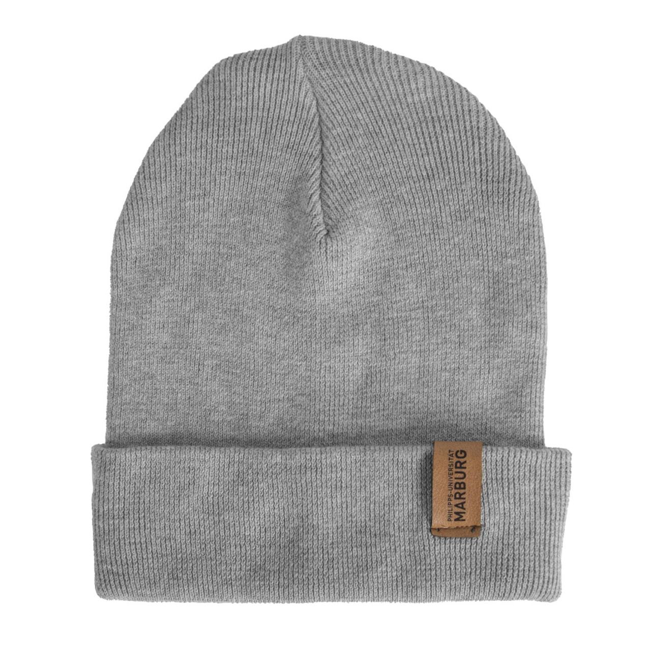 Beanie, heather grey, looplabel