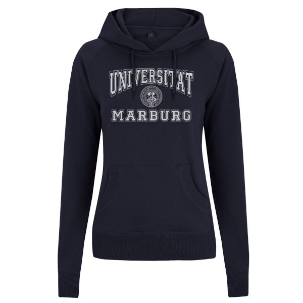 Damen Hooded Sweatshirt, navy, classic