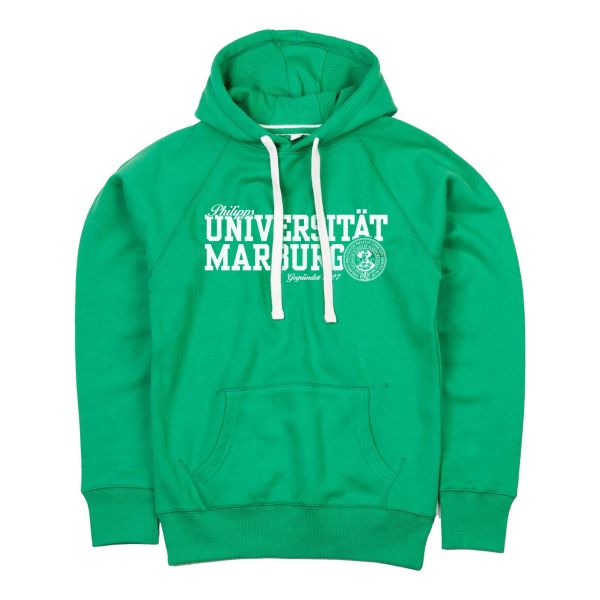 Damen Deluxe Hooded Sweatshirt, college green, navy