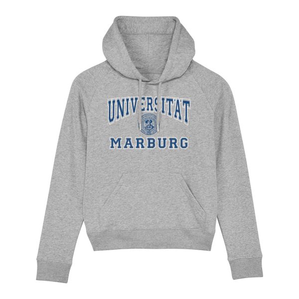 Damen Organic Hooded Sweatshirt, heather grey, classic