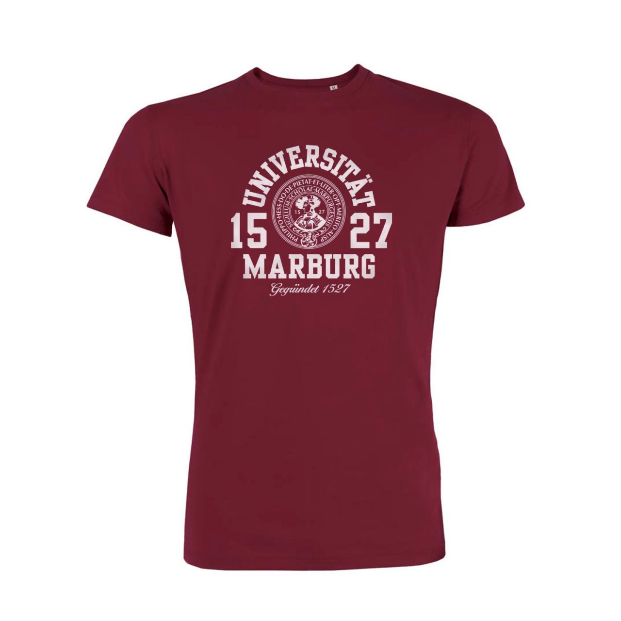 Unisex Organic T-Shirt, burgundy, marshall